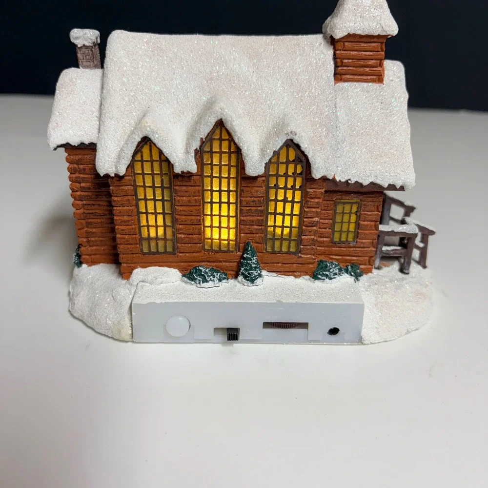 Thomas Kinkade Silent Night Church Sounds of the Season Illuminating VillageREAD